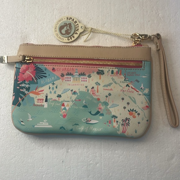 Spartina 449 Daufuskie Island Florida Scout  wristlet zipper pockets brand new - Picture 2 of 5